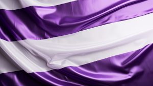 Flagge der Asexualität. Gleichklang ermöglicht asexuelles Dating und asexuelle Partnersuche. 